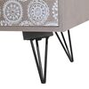 vidaXL Nightstand with 3 Drawers Grey and Brown