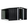 vidaXL Garden Shed with Sliding Doors Anthracite 329.5x205x178 cm Steel