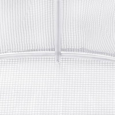 vidaXL Greenhouse with Steel Frame White 12 m² 6x2x2.85 m