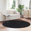 vidaXL Shaggy Rug High Pile NAVARRA Black 160x160 cm Polyester