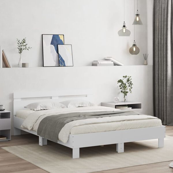 vidaXL Bed Frame without Mattress White 140x200 cm