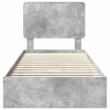 vidaXL Storage Bed Concrete Grey 75 x 190 cm Engineered Wood