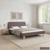 vidaXL Bed Frame without Mattress Taupe Fabric 135x190 cm Double