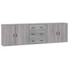 vidaXL Sideboards 3 pcs Grey Sonoma Engineered Wood