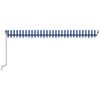 vidaXL Manual Retractable Awning 500x350 cm Blue and White