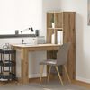 vidaXL Desk with Shelf Artisan Oak 122 x 67 x 145 cm Engineered Wood