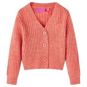 Kids' Cardigan Knitted Medium Pink 104