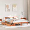 vidaXL Bed Frame without Mattress Wax Brown 160x200 cm Solid Wood Pine
