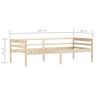 vidaXL Bed Frame without Mattress Solid Pinewood 90x200 cm