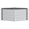 vidaXL Garden Raised Bed 129x45 cm Galvanized Steel Silver