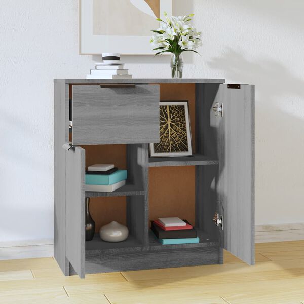 vidaXL Sideboard Grey Sonoma 60x30x70 cm Engineered Wood