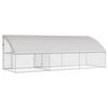 vidaXL Chicken Cage 3 pcs Silver 600 x 200 x 198.5 cm Galvanised Steel