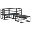 vidaXL Garden Sofa Set 3 pcs Black Metal