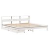 vidaXL Bookcase Bed without Mattress White 180x200 cm Super King Solid Wood Pine