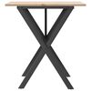 vidaXL Dining Table X-Frame 70x70x75 cm Solid Wood Pine and Steel