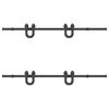 vidaXL Sliding Door Hardware Kit 183 cm Steel Black