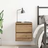 vidaXL Wall-mounted Bedside Cabinet Artisan Oak 38x34x40 cm