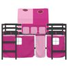 vidaXL Kids' Loft Bed with Tunnel without Mattress Pink 90x200cm
