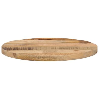 vidaXL Table Top Ø 40x1.5 cm Round Solid Wood Rough Mango