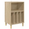 vidaXL Turntable Stand Sonoma Oak 47 x 39.5 x 74.5 cm Engineered Wood