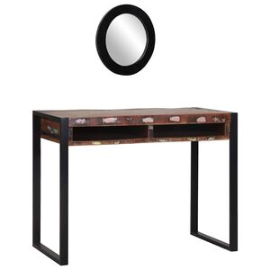 vidaXL Dressing Table Multicolour 100 x 50 x 75 cm Solid Reclaim wood