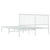 vidaXL Metal Bed Frame without Mattress with Headboard White 160x200cm
