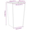 vidaXL Garden Planter 45x45x75 cm Galvanised Steel