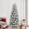 vidaXL Artificial Christmas Tree with 300 LEDs with Stand White 240 cm