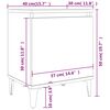 vidaXL Bed Cabinets with Metal Legs Grey 40x30x50 cm