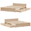 vidaXL Bed Frame without Mattress 120x190 cm Small Double Solid Wood Pine