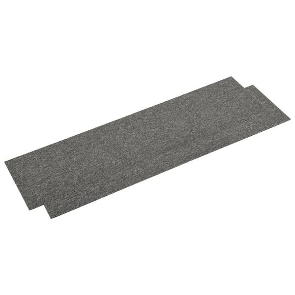 vidaXL Carpet Floor Tiles 16 pcs 4 m² 25x100 cm Grey