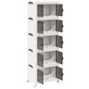 vidaXL Stackable Storage Box with Wheels 5-Tier 28 L 48.5x29.5x139 cm