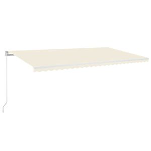 vidaXL Retractable Awning Cream 600 x 300 cm Fabric and Aluminium