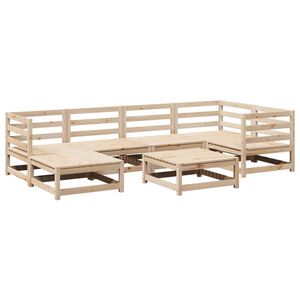 vidaXL 7 Piece Garden Sofa Set Solid Wood Pine