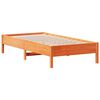vidaXL Bed Frame without Mattress Wax Brown 90x190 cm Single Solid Wood Pine