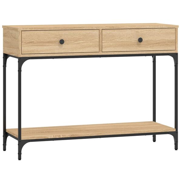 vidaXL Console Table Sonoma Oak 100x34.5x75 cm Engineered Wood