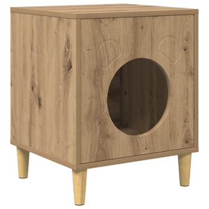 vidaXL Cat House Artisian Oak 42.5 x 40 x 53 cm Engineered Wood