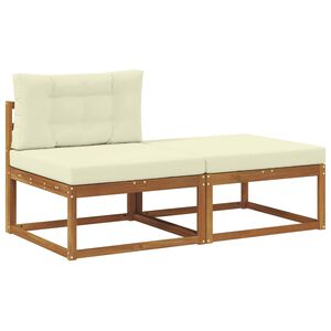 vidaXL Sectional Sofa Units with Cushion 2 Piece Natural