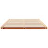 vidaXL Floor Bed Frame Wax brown 160 x 200 cm Solid pine wood