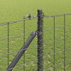 vidaXL Fence with Posts Grey 1.4 x 10 m Steel