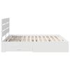 vidaXL Bed Frame with Drawer White 200 x 200 cm Engineered Wood
