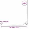 vidaXL Tarpaulin 650g / m&sup2; Beige 4 x 6 m Canvas with PVC Coating