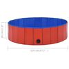 vidaXL Foldable Dog Swimming Pool Red 120x30 cm PVC