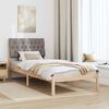 vidaXL Bed Frame with Upholstered Headboard Brown 90 x 190 cm