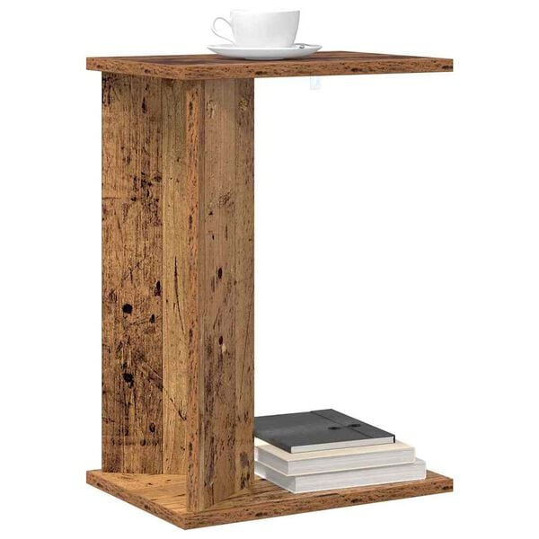 vidaXL End Table Old Wood 35 x 25 x 50 cm Engineered Wood