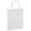vidaXL Paper Bags 50 pcs with Handles White 18x8x22 cm