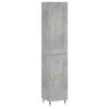 vidaXL Highboard Concrete Grey 34.5x34x180 cm Engineered Wood