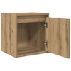 vidaXL Wall-Mounted Bedside Cabinet Artisan Oak 38x34x40 cm