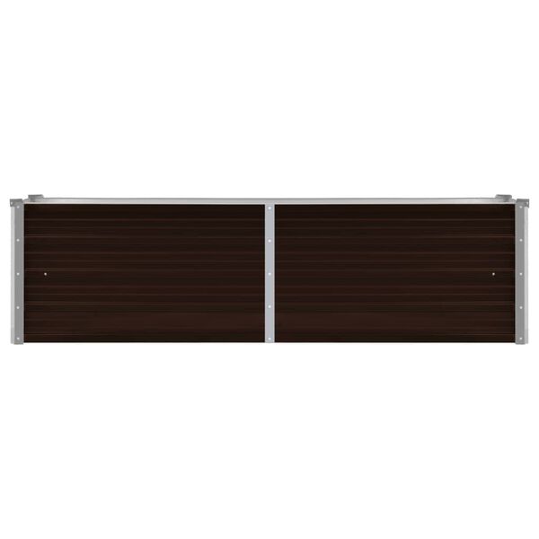 vidaXL Garden Raised Bed Brown 160x40x45 cm Galvanised Steel