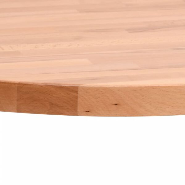 vidaXL Table Top &Oslash;80x1.5 cm Round Solid Wood Beech